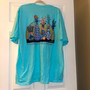 NWOT Lily Grace 🐝 Live Life In Full Bloom XXL Cotton T Shirt